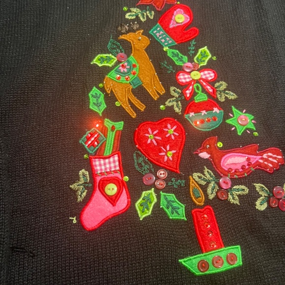 Quaker Factory Christmas Vintage Sweater - Picture 3 of 6